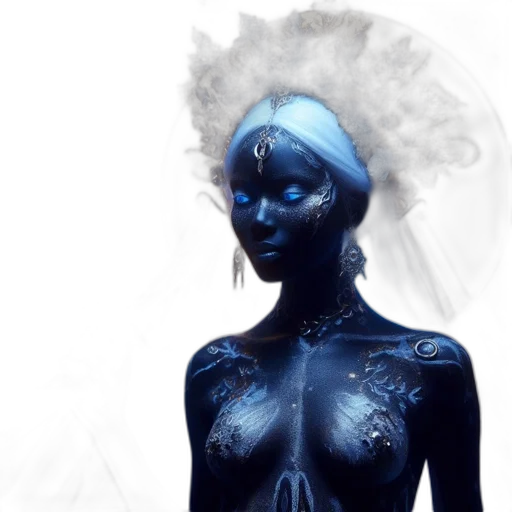 mask, face, robot, dress, concept art, fantasy art, 3d render, cyberpunk transparent PNG cut-out