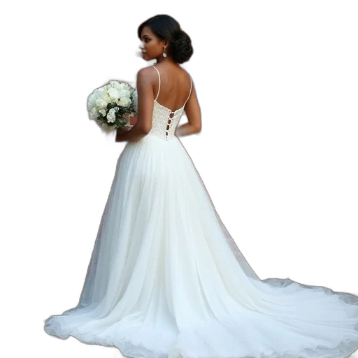 dress, jewelry, 3d render, photorealistic, concept art, woman, white, wedding transparent PNG cut-out