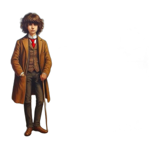 jacket, staff, concept art, pixel art, photorealistic, fantasy art, vintage, poster transparent PNG cut-out