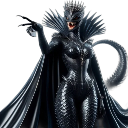 concept art, comic book art, fantasy art, 3d render, intimidating, creature, dragon, demonic transparent PNG cut-out