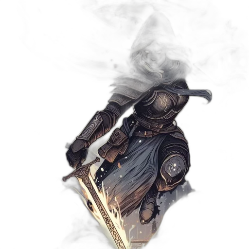 sword, weapon, robot, mask, concept art, fantasy art, photorealistic, 3d render transparent PNG cut-out