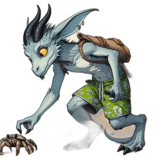 dragon, creature, staff, concept art, fantasy art, 3d render, green, fantastical transparent PNG cut-out