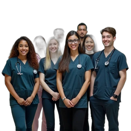 staff, group, employees, represented transparent PNG cut-out