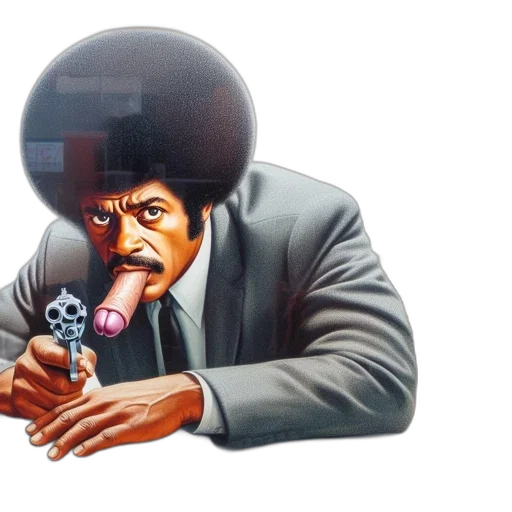 hat, face, weapon, jacket, concept art, comic book art, photorealistic, pixel art transparent PNG cut-out