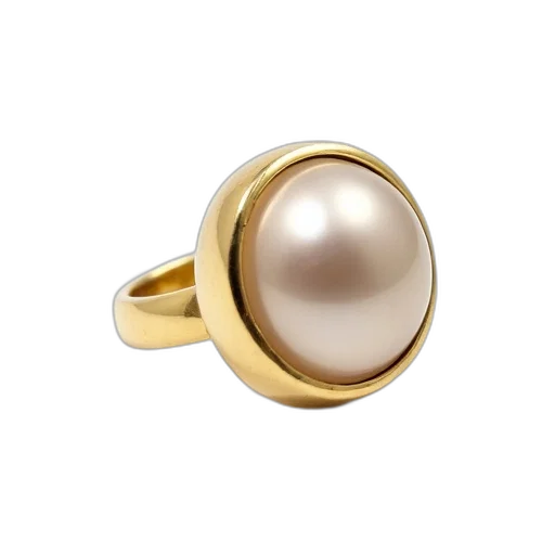 jewelry, gold, ring, large, round, smooth, gemstone, center transparent PNG cut-out