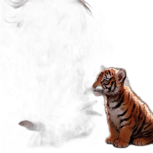 animal, creature, photorealistic, concept art, fantasy art, oil painting, fog, snow transparent PNG cut-out
