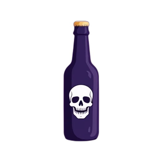 bottle, weapon, pixel art, 3d render transparent PNG cut-out