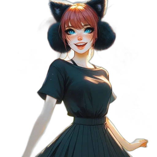 dress, staff, creature, animal, anime, fantasy art, concept art, cartoon transparent PNG cut-out