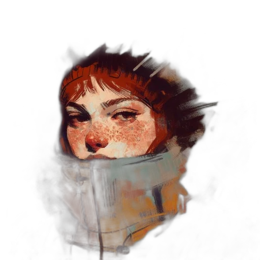 face, mask, jacket, robot, concept art, watercolor, photorealistic, fantasy art transparent PNG cut-out