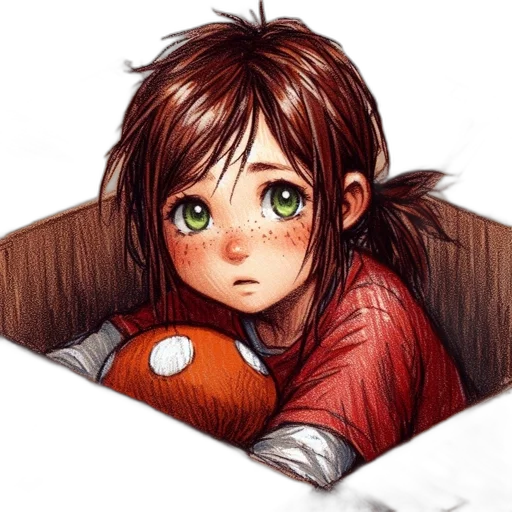 face, fantasy art, watercolor, comic book art, concept art, snow, red, animated transparent PNG cut-out