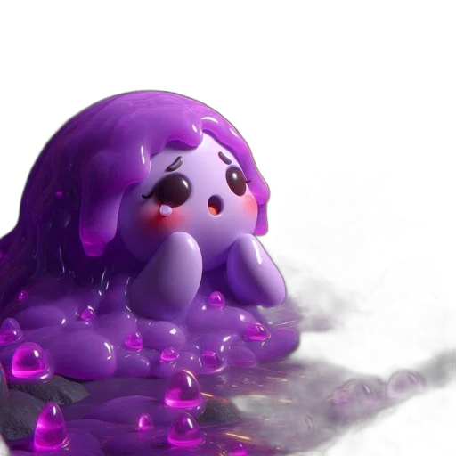 creature, animal, hair, 3d render, concept art, watercolor, vaporwave, underwater transparent PNG cut-out