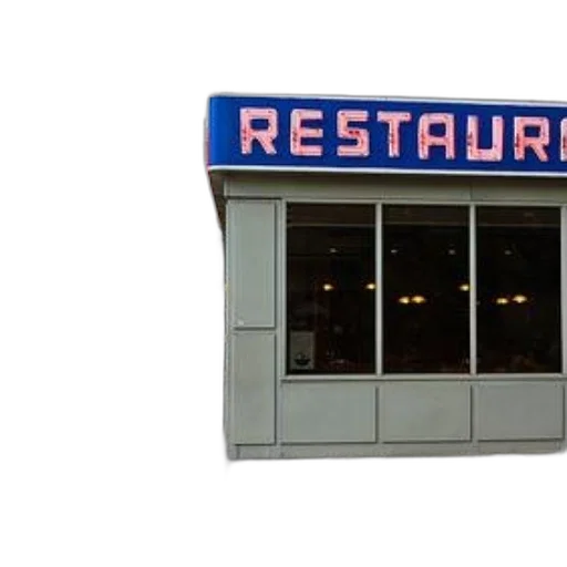food, building, furniture, staff, 3d render, photorealistic, concept art, neon lights transparent PNG cut-out