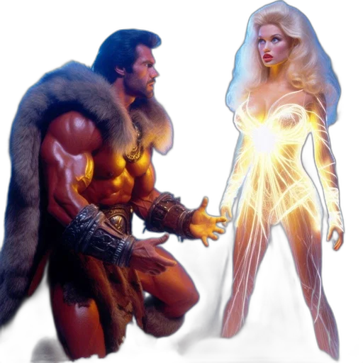comic book art, concept art, fantasy art, 3d render, fire, golden, snowy, landscape transparent PNG cut-out