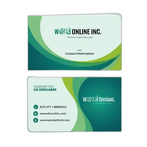 green, business, card, name, world, online, inc, top transparent PNG cut-out