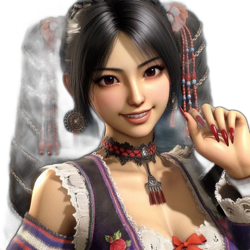 jewelry, face, fantasy art, photorealistic, concept art, 3d render, anime-style, female transparent PNG cut-out