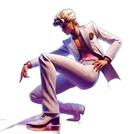 staff, jacket, robot, concept art, vaporwave, comic book art, anime, pastel transparent PNG cut-out