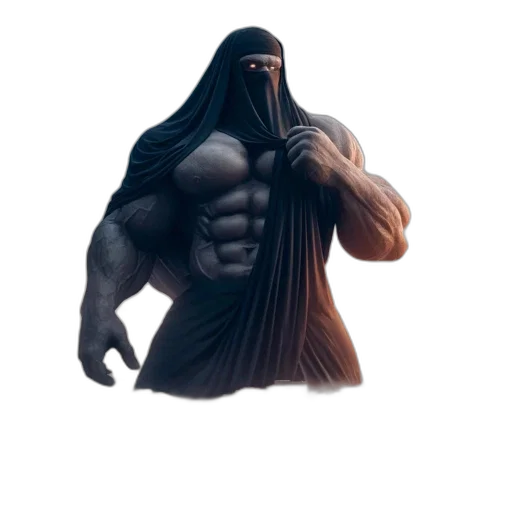 creature, mask, hair, animal, concept art, 3d render, fantasy art, comic book art transparent PNG cut-out