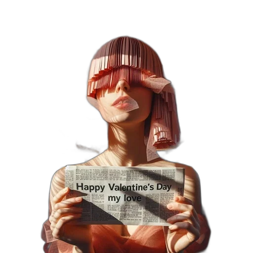 mask, dress, face, concept art, comic book art, 3d render, cyberpunk, red transparent PNG cut-out