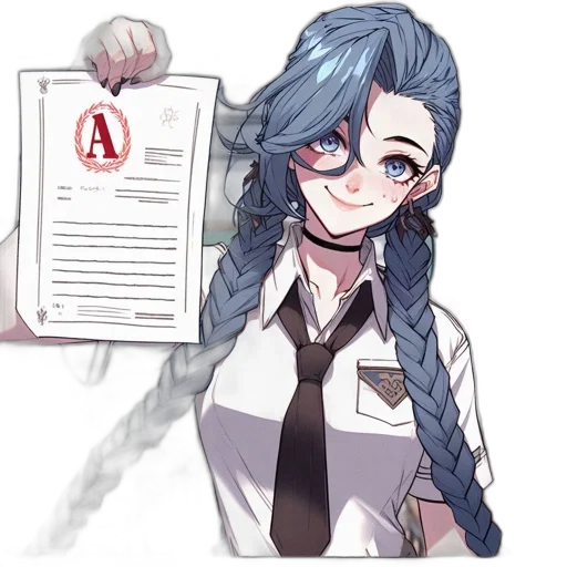 staff, hair, weapon, anime, concept art, cartoon, pixel art, blue transparent PNG cut-out