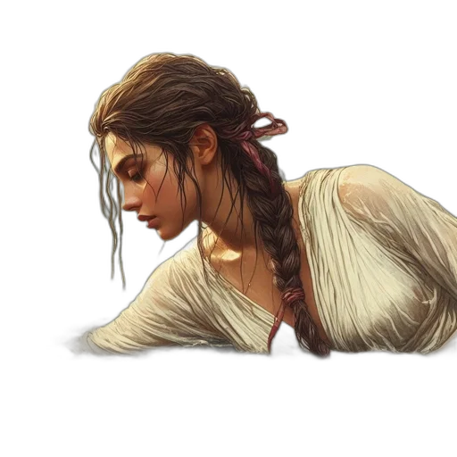 hair, dragon, staff, face, fantasy art, concept art, photorealistic, pixel art transparent PNG cut-out