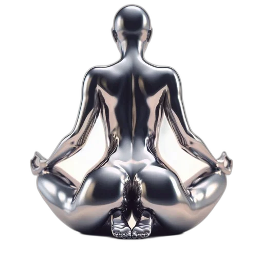 jewelry, crown, robot, concept art, 3d render, metallic, reflective, humanoid transparent PNG cut-out