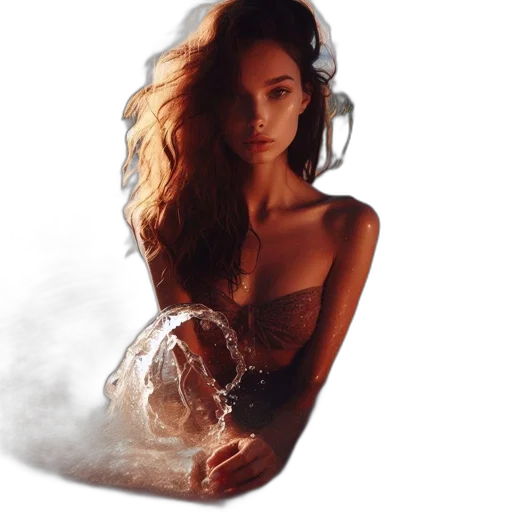 dress, hair, mask, jewelry, photorealistic, fantasy art, concept art, oil painting transparent PNG cut-out