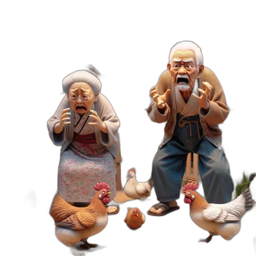 3d render, concept art, photorealistic, oil painting, traditional, japanese, scene, presents transparent PNG cut-out
