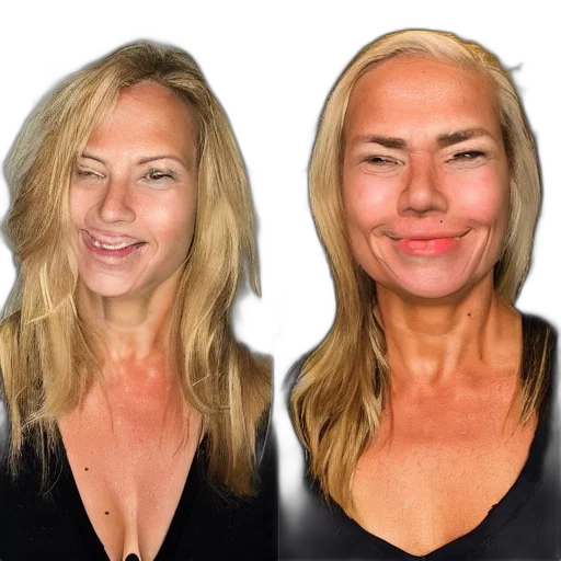 face, mask, hair, photorealistic transparent PNG cut-out
