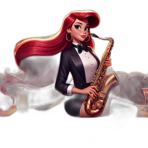 concept art, cartoon, fantasy art, comic book art, fire, underwater, elegant, animated transparent PNG cut-out
