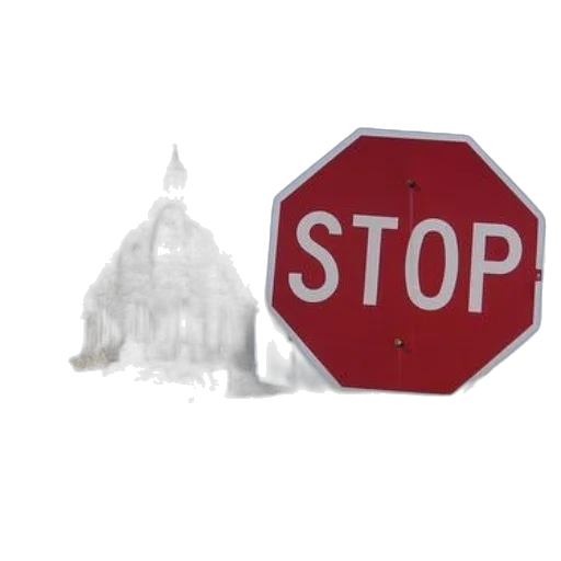 stop, sign, front, large, building, dome transparent PNG cut-out