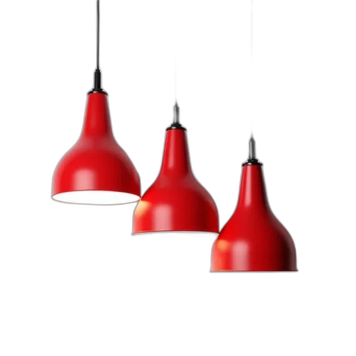 3d render, photorealistic, red, modern, white, lamp, sleek, design transparent PNG cut-out