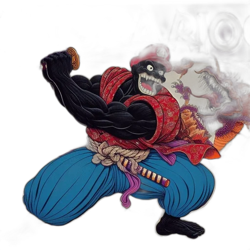 mask, weapon, dragon, creature, concept art, comic book art, anime, fantasy art transparent PNG cut-out