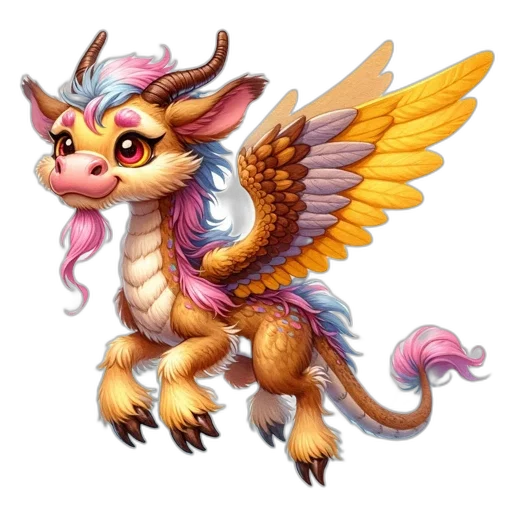 dragon, staff, fantasy art, concept art, pixel art, 3d render, fantastical, creature transparent PNG cut-out