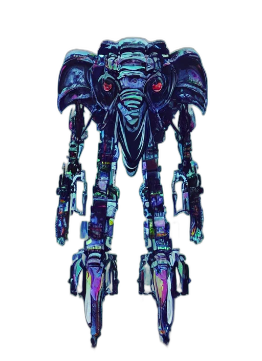 robot, creature, weapon, jacket transparent PNG cut-out