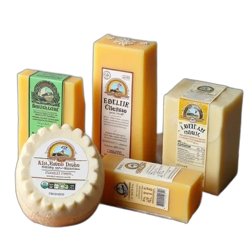food, variety, organic, cheese, products, displayed, wooden, cutting transparent PNG cut-out