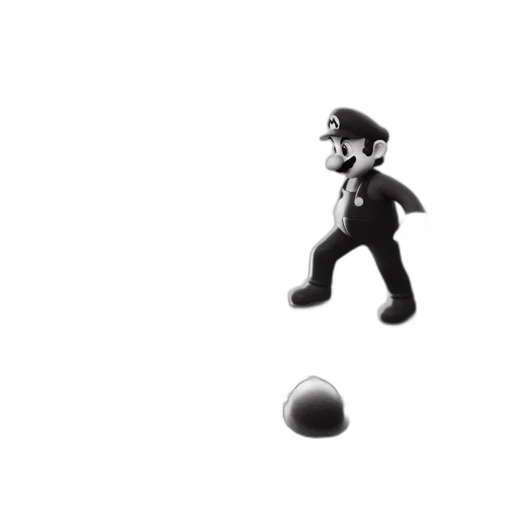 hat, robot, staff, pixel art, concept art, cartoon, 3d render, mario transparent PNG cut-out