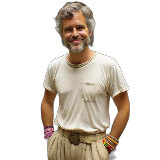 staff, mask, animal, hair, concept art, elderly, man, casual transparent PNG cut-out