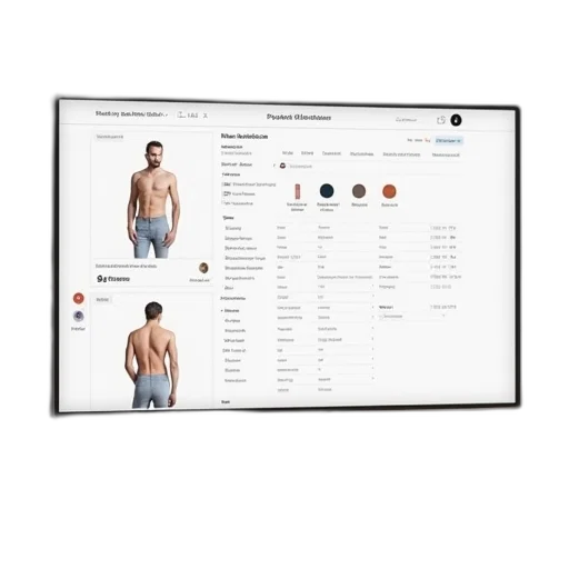 screen, showing, product, details, page transparent PNG cut-out
