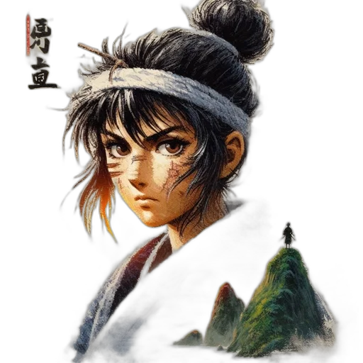 face, concept art, fantasy art, photorealistic, anime, snow, young, woman transparent PNG cut-out