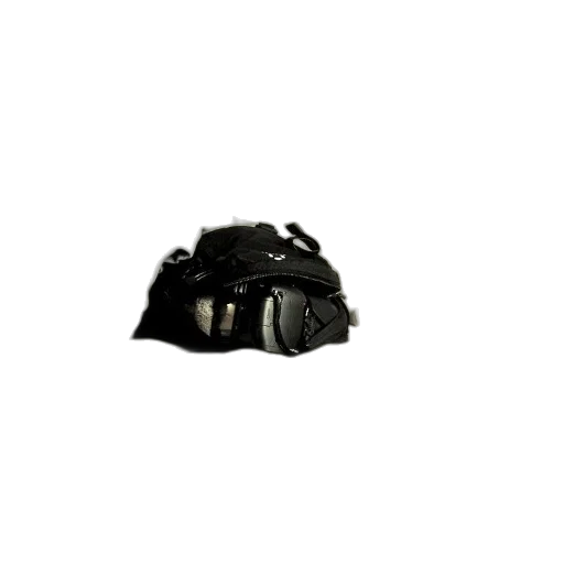 mask, hat, shoes, crown, 3d render, photorealistic, concept art, dark transparent PNG cut-out