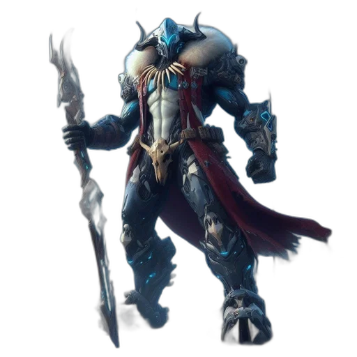 sword, weapon, concept art, fantasy art, comic book art, 3d render, blue, dark transparent PNG cut-out
