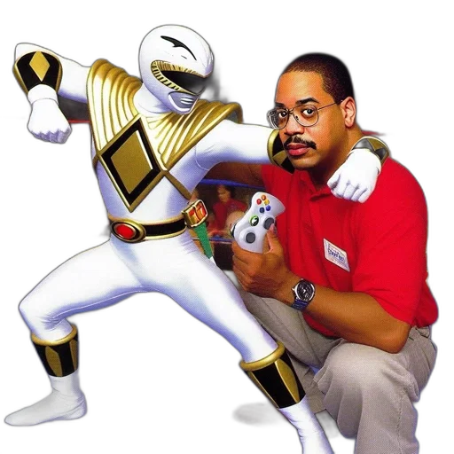 staff, robot, concept art, comic book art, cartoon, man, wearing, red transparent PNG cut-out