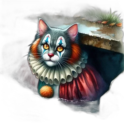 animal, creature, mask, face, fantasy art, concept art, watercolor, photorealistic transparent PNG cut-out