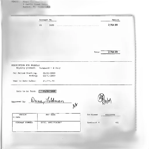 financial, document, vanguard, dated, 2009, showing, total, amount transparent PNG cut-out