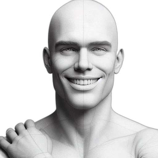 face, mask, creature, robot, photorealistic, 3d render, comic book art, concept art transparent PNG cut-out