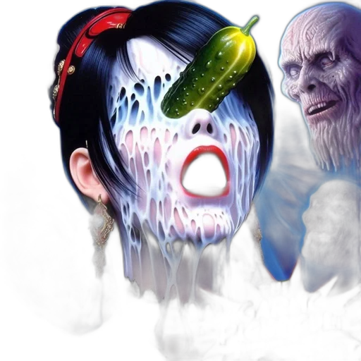 mask, creature, face, food, concept art, photorealistic, fantasy art, 3d render transparent PNG cut-out
