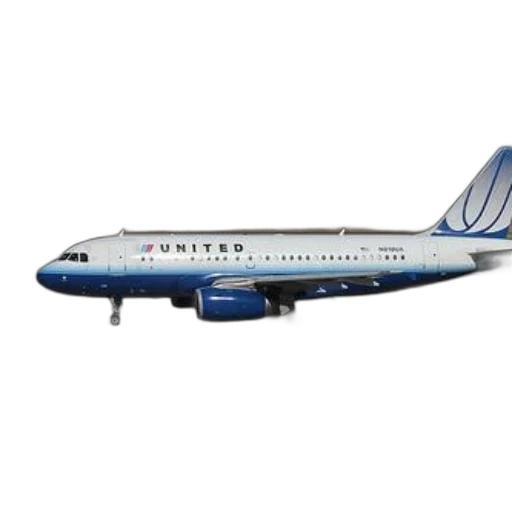 united, airlines, airplane, tarmac, mountains, background transparent PNG cut-out
