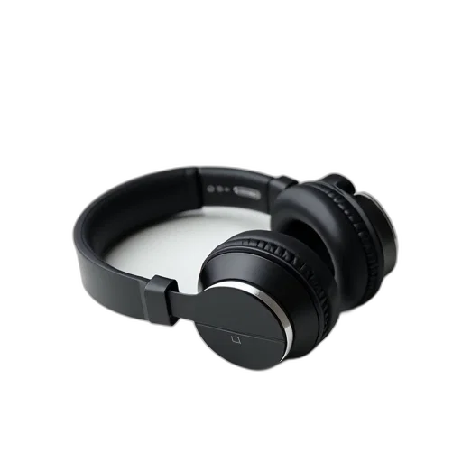 jewelry, pair, black, wireless, headphones, sleek, design, silver transparent PNG cut-out