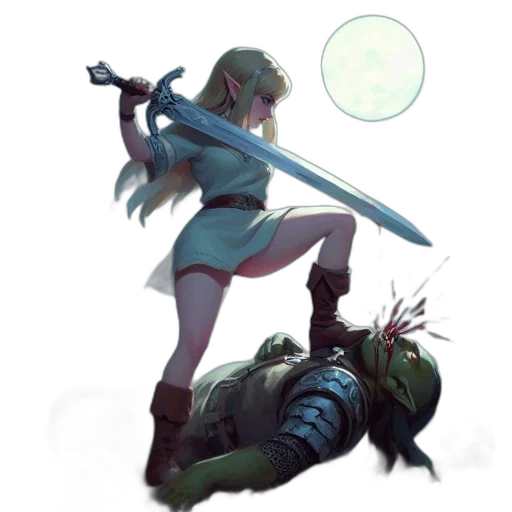 sword, weapon, staff, concept art, fantasy art, comic book art, pixel art, underwater transparent PNG cut-out