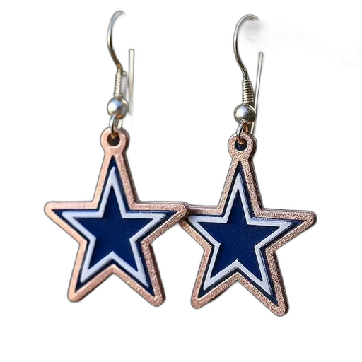 jewelry, earrings, dallas, cowboys, logo transparent PNG cut-out